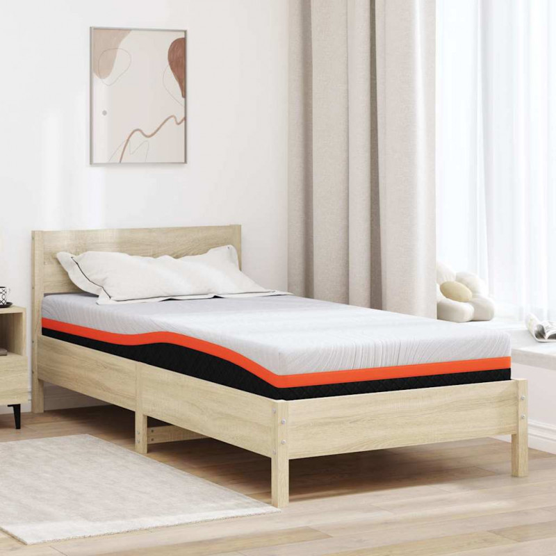 Materac Biały i czarny 100 x 200 cm Tkanina żakardowa