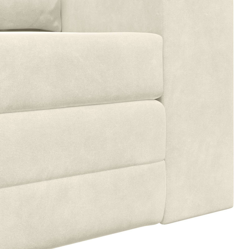 Sofa Bed 60cm Kremowy Aksamit