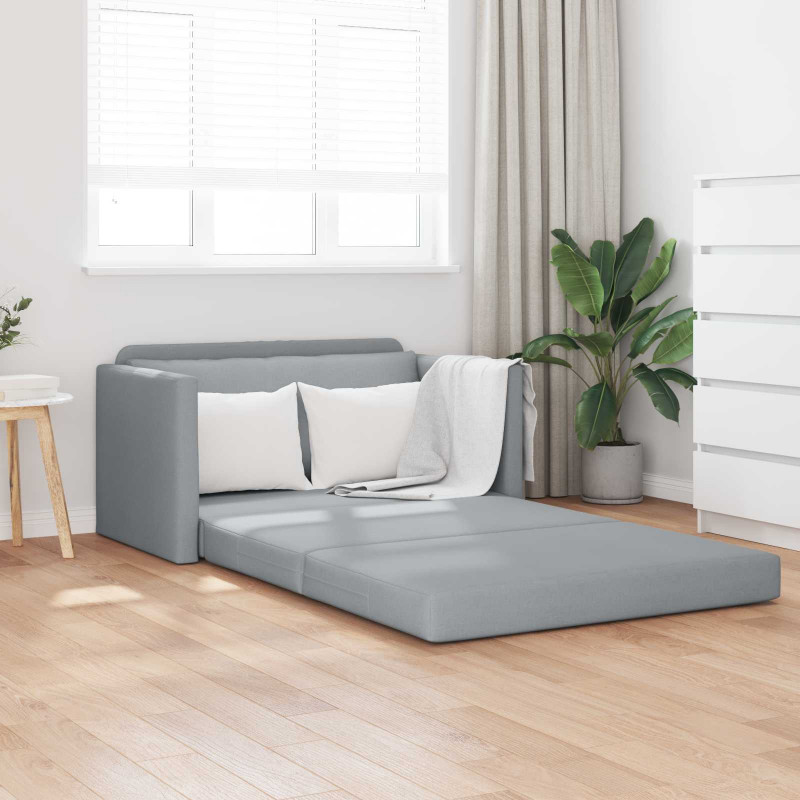 Sofa Bed 110cm Jasnoszary tkanina