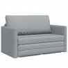 Sofa Bed 110cm Jasnoszary tkanina
