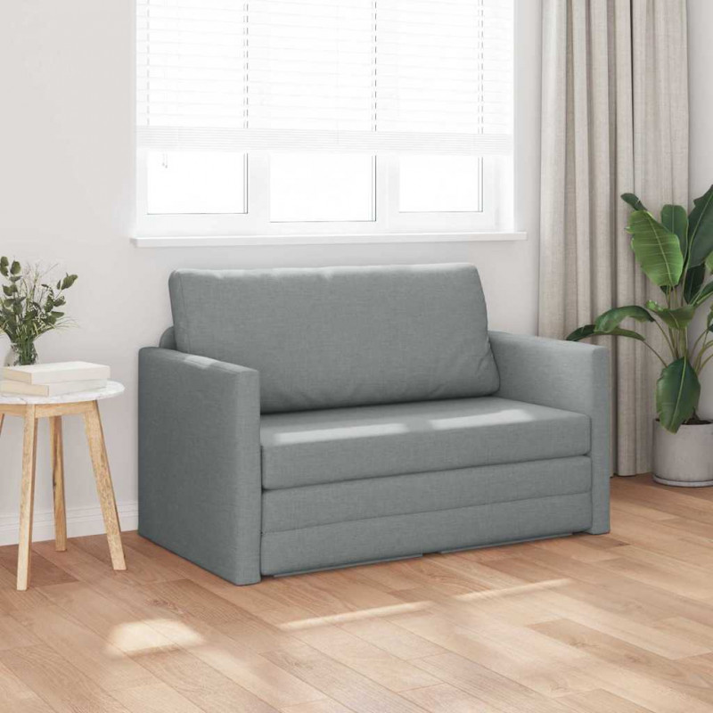 Sofa Bed 110cm Jasnoszary tkanina
