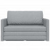 Sofa Bed 110cm Jasnoszary tkanina