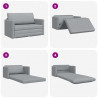 Sofa Bed 110cm Jasnoszary tkanina