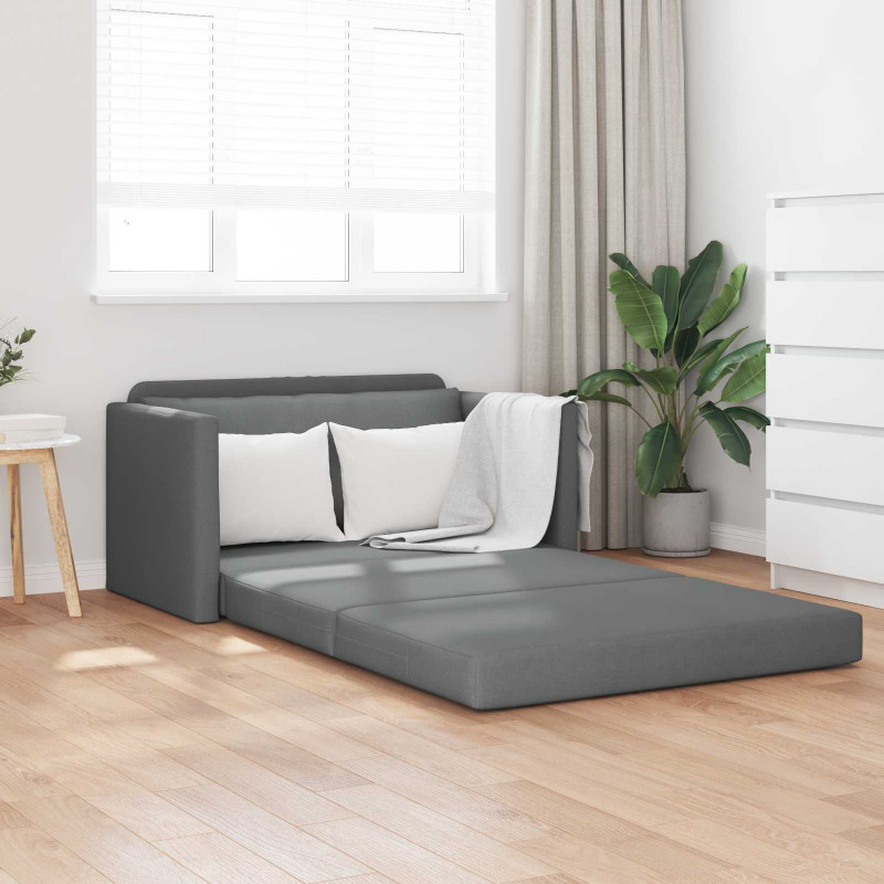 Sofa Bed 110cm Ciemnoszary tkanina