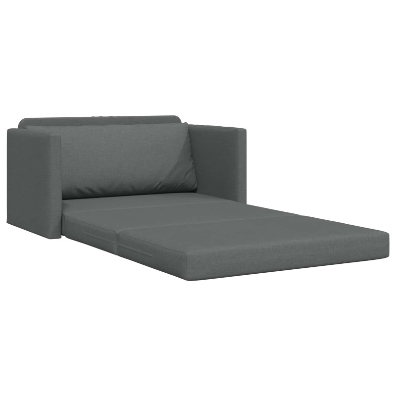 Sofa Bed 110cm Ciemnoszary tkanina