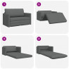 Sofa Bed 110cm Ciemnoszary tkanina