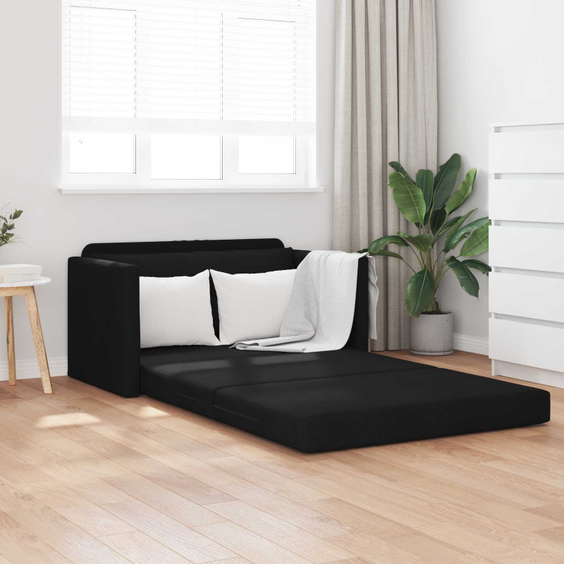 Sofa Bed 110cm Czarny tkanina