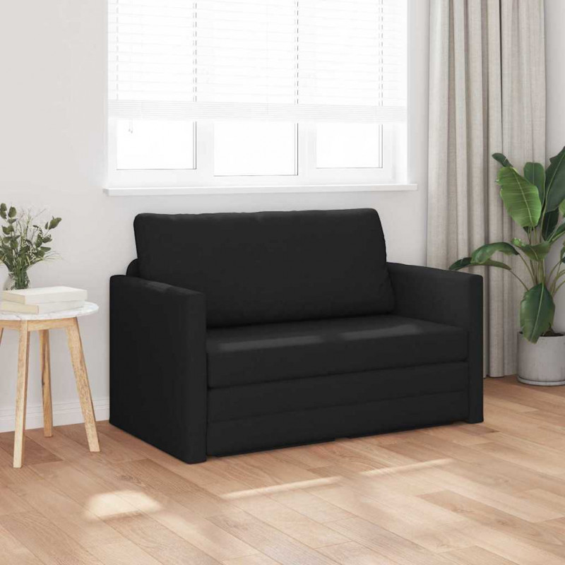 Sofa Bed 110cm Czarny tkanina