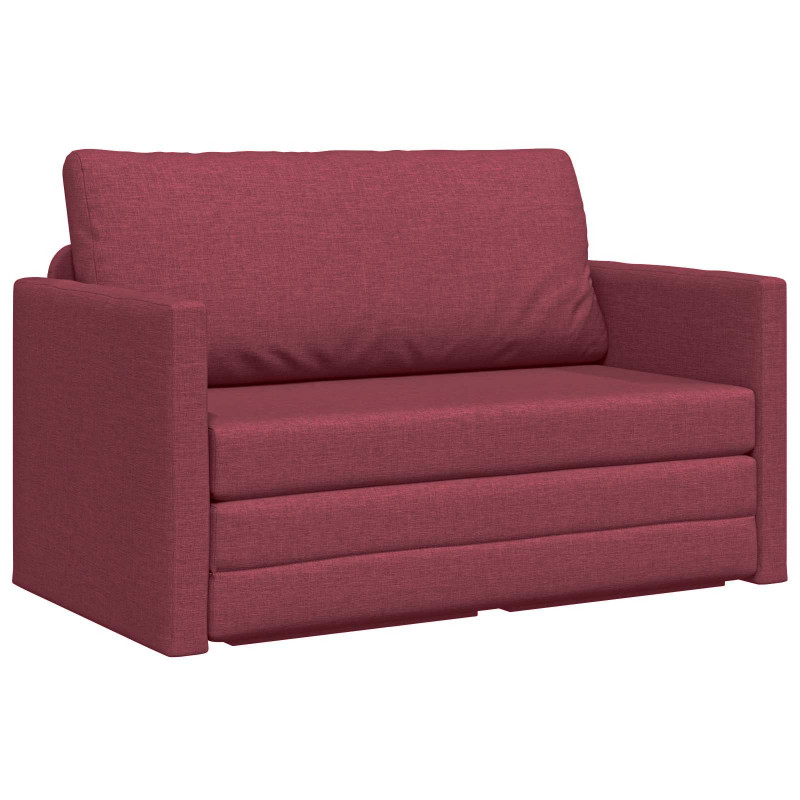 Sofa Bed 110cm Czerwone wino tkanina