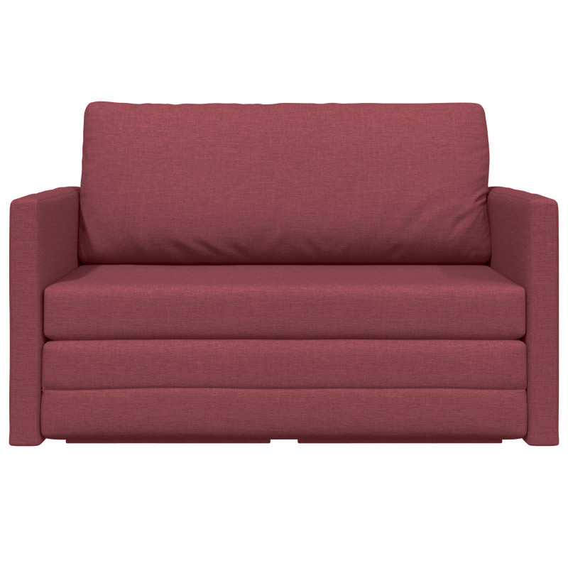 Sofa Bed 110cm Czerwone wino tkanina