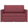 Sofa Bed 110cm Czerwone wino tkanina