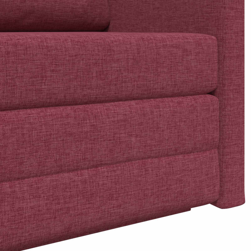 Sofa Bed 110cm Czerwone wino tkanina
