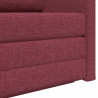 Sofa Bed 110cm Czerwone wino tkanina