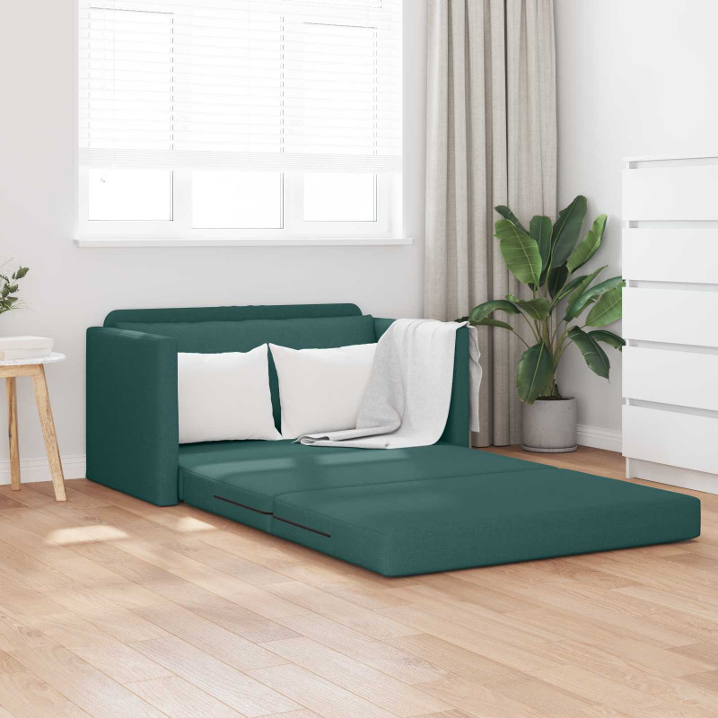 Sofa Bed 110cm Ciemna zieleń tkanina
