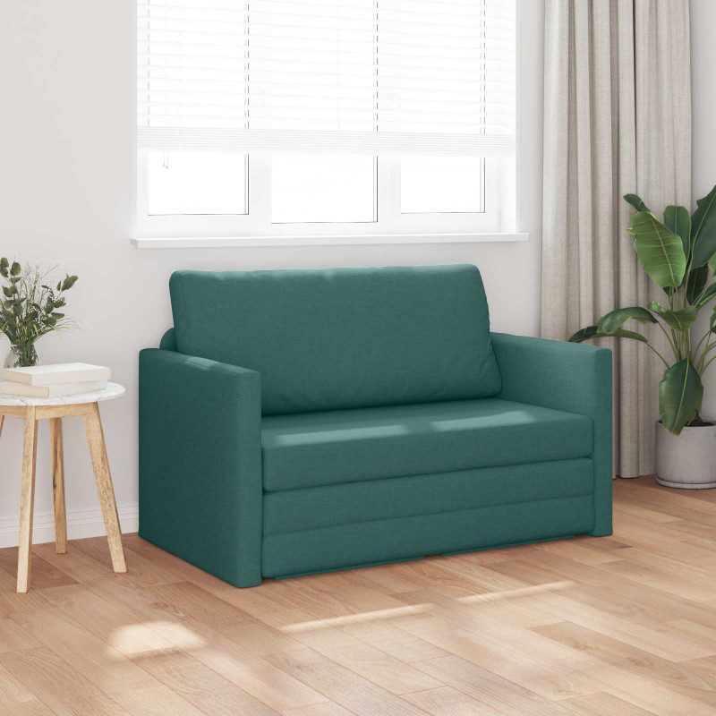 Sofa Bed 110cm Ciemna zieleń tkanina