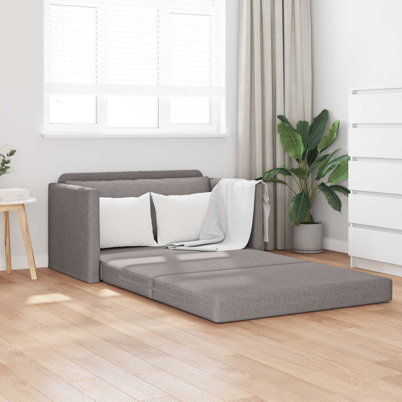 Sofa Bed 110cm Ciemnoszary tkanina