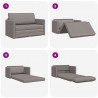 Sofa Bed 110cm Ciemnoszary tkanina