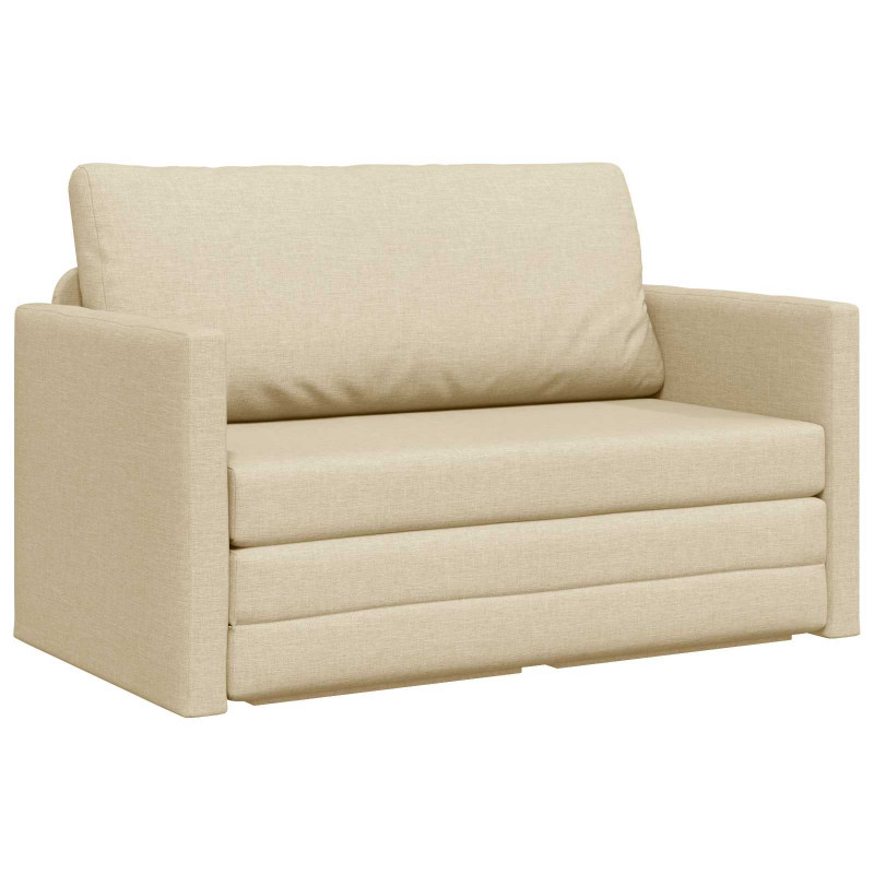 Sofa Bed 110cm Kremowy tkanina