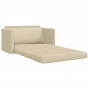 Sofa Bed 110cm Kremowy tkanina