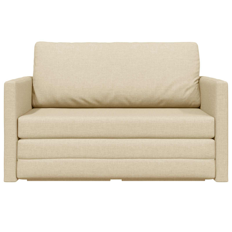 Sofa Bed 110cm Kremowy tkanina