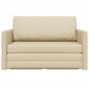 Sofa Bed 110cm Kremowy tkanina
