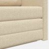 Sofa Bed 110cm Kremowy tkanina