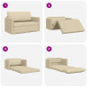 Sofa Bed 110cm Kremowy tkanina