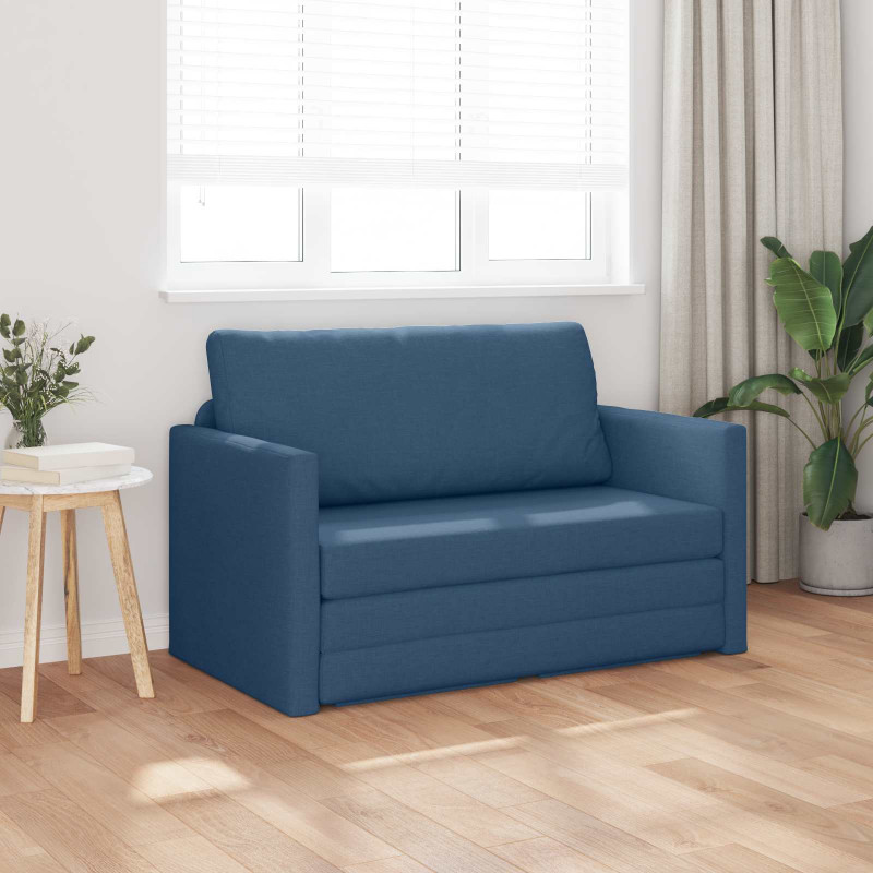 Sofa Bed 110cm Niebieski tkanina