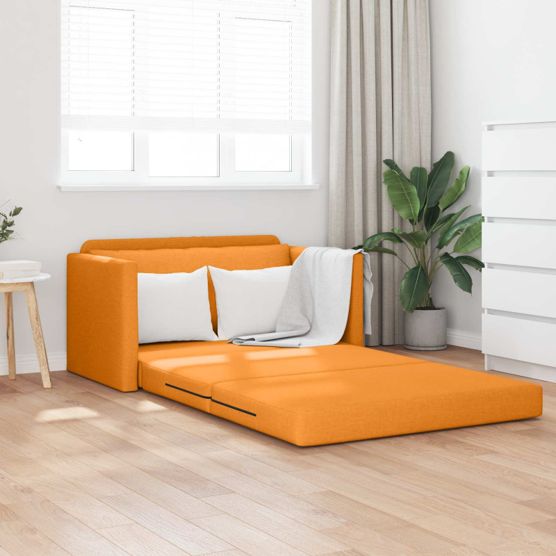 Sofa Bed 110cm Ciemny Żółty tkanina