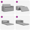 Sofa Bed 110cm Szary chmur tkanina