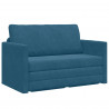Sofa Bed 110cm Niebieski Aksamit