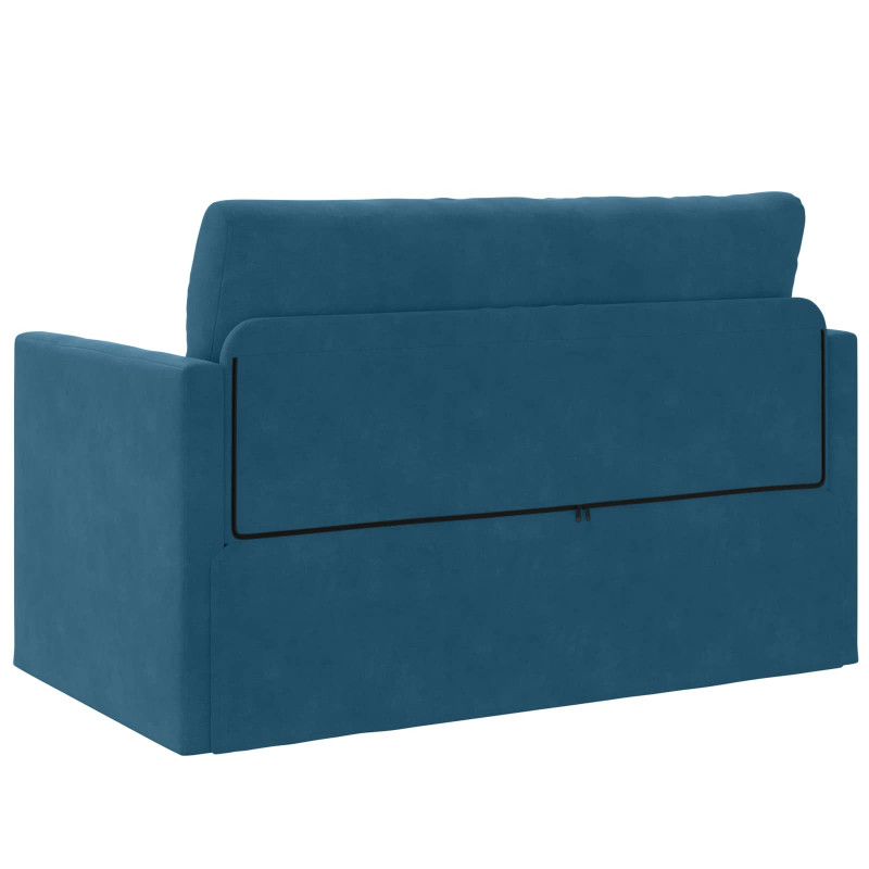 Sofa Bed 110cm Niebieski Aksamit
