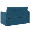 Sofa Bed 110cm Niebieski Aksamit