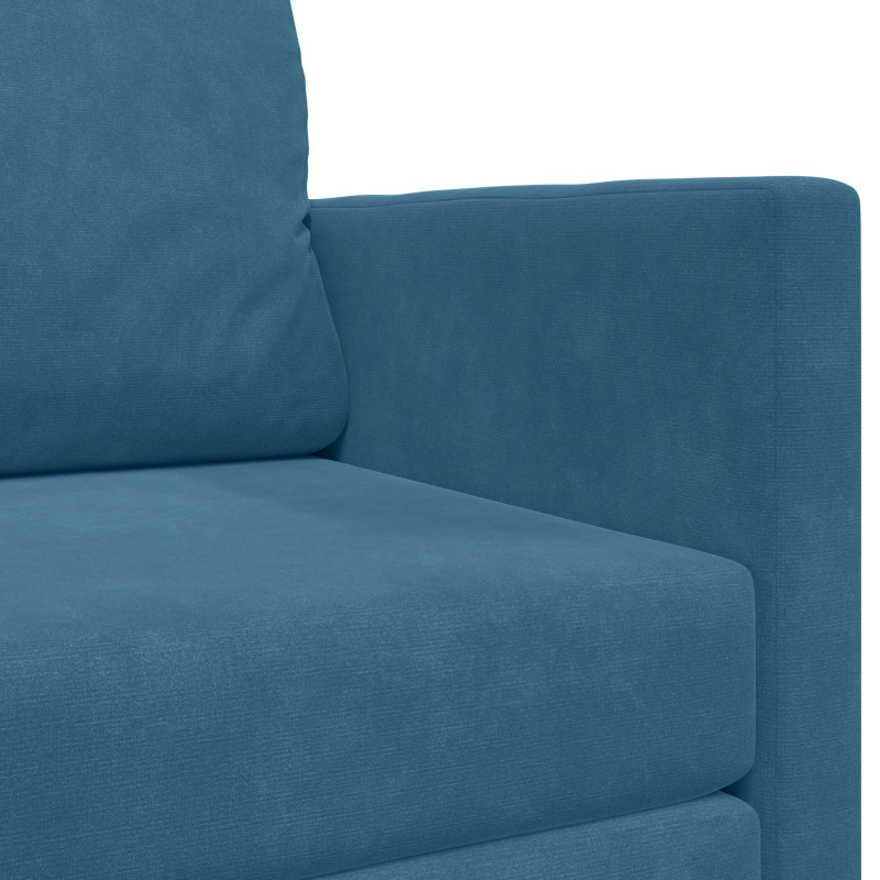 Sofa Bed 110cm Niebieski Aksamit
