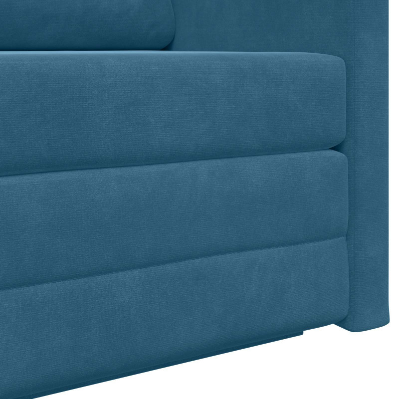 Sofa Bed 110cm Niebieski Aksamit