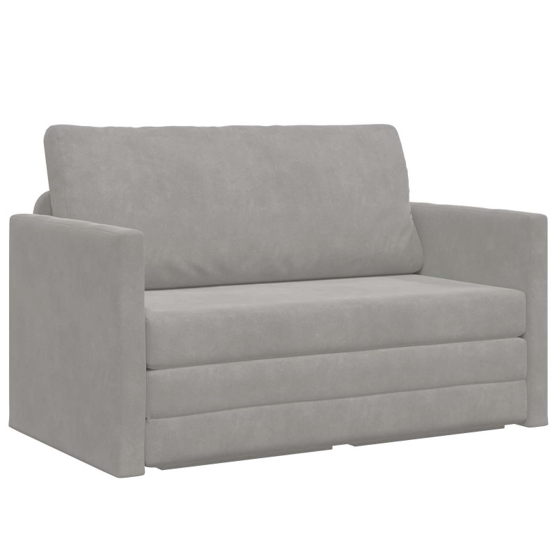 Sofa Bed 110cm Jasnoszary Aksamit