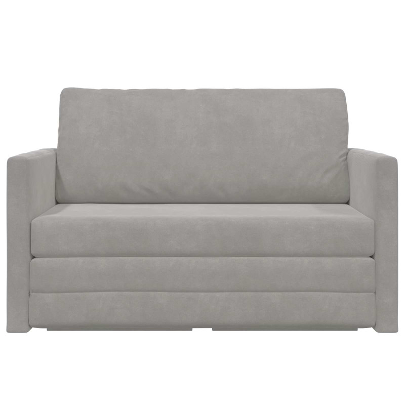 Sofa Bed 110cm Jasnoszary Aksamit