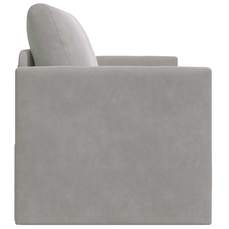 Sofa Bed 110cm Jasnoszary Aksamit