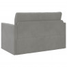 Sofa Bed 110cm Jasnoszary Aksamit