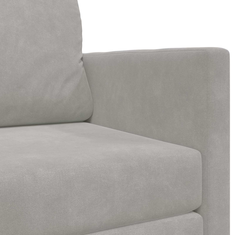 Sofa Bed 110cm Jasnoszary Aksamit