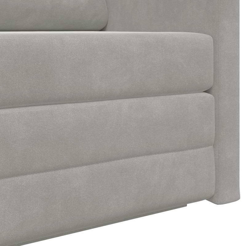 Sofa Bed 110cm Jasnoszary Aksamit