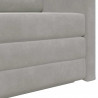 Sofa Bed 110cm Jasnoszary Aksamit
