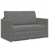 Sofa Bed 110cm Ciemnoszary Aksamit