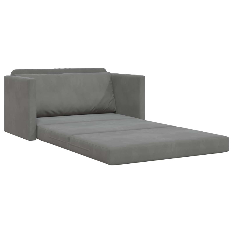 Sofa Bed 110cm Ciemnoszary Aksamit