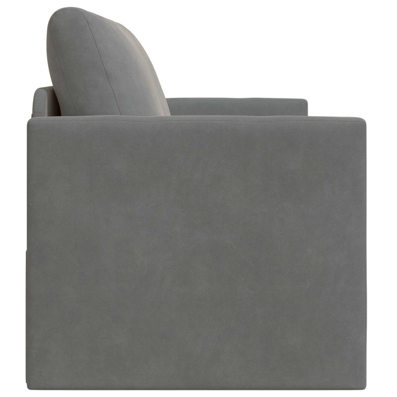 Sofa Bed 110cm Ciemnoszary Aksamit