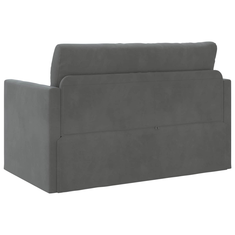 Sofa Bed 110cm Ciemnoszary Aksamit