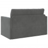 Sofa Bed 110cm Ciemnoszary Aksamit