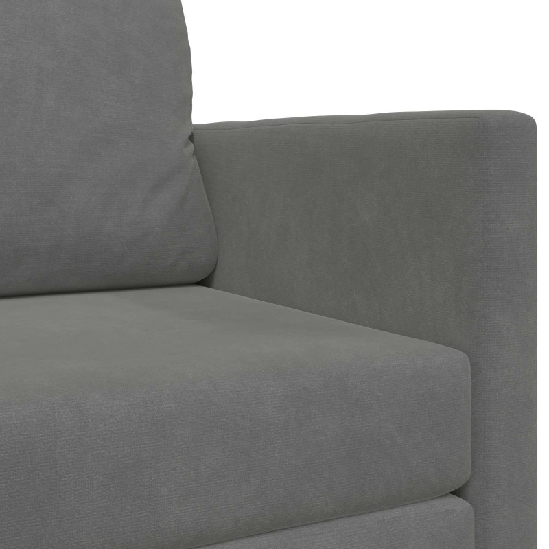 Sofa Bed 110cm Ciemnoszary Aksamit
