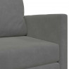 Sofa Bed 110cm Ciemnoszary Aksamit