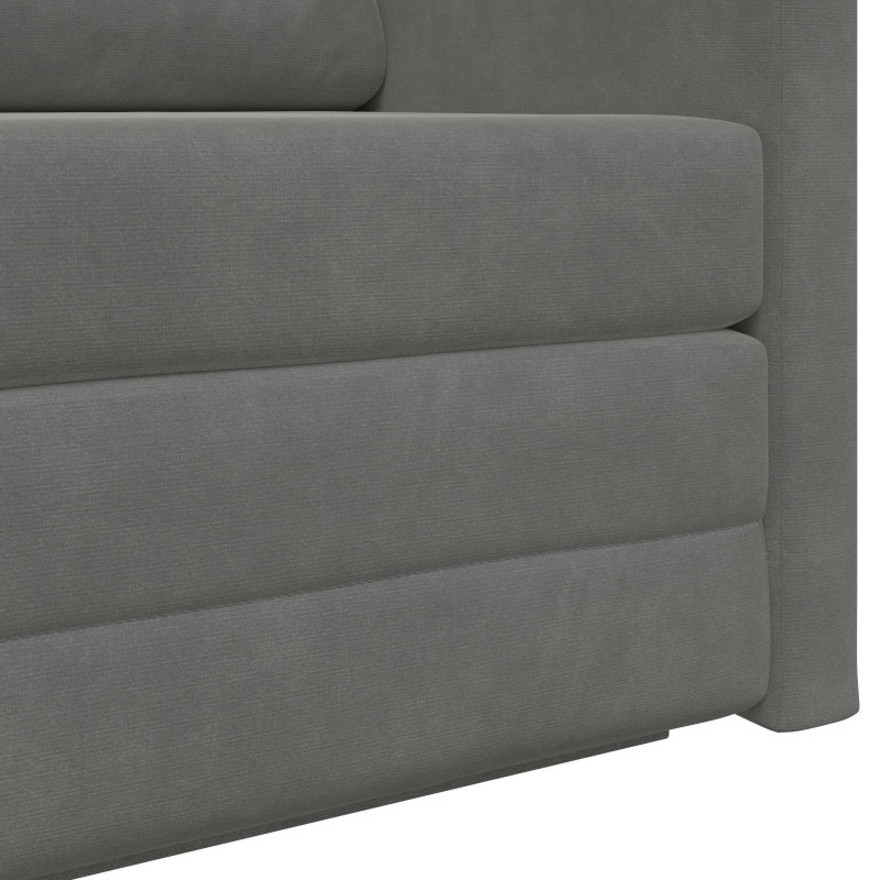 Sofa Bed 110cm Ciemnoszary Aksamit